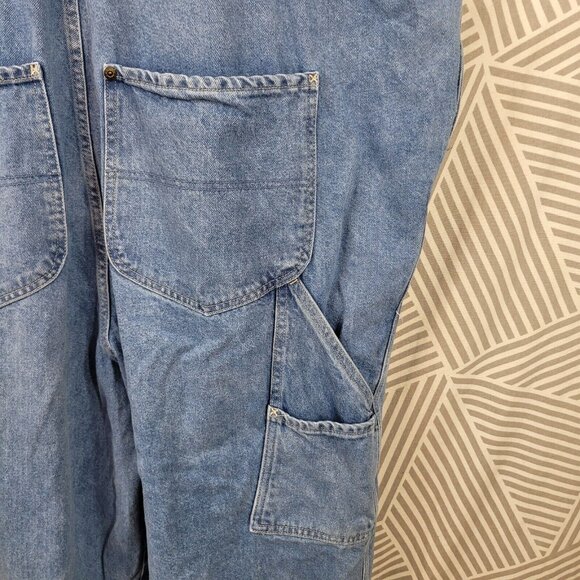 H&M Lee Colab Size XXL Denim Jean Bib Overalls Jumper Blue Vintage Carpenter - Picture 7 of 9
